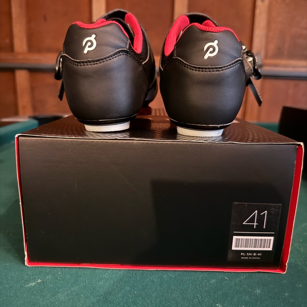 Peloton Athletic Shoes Black and Red Performance